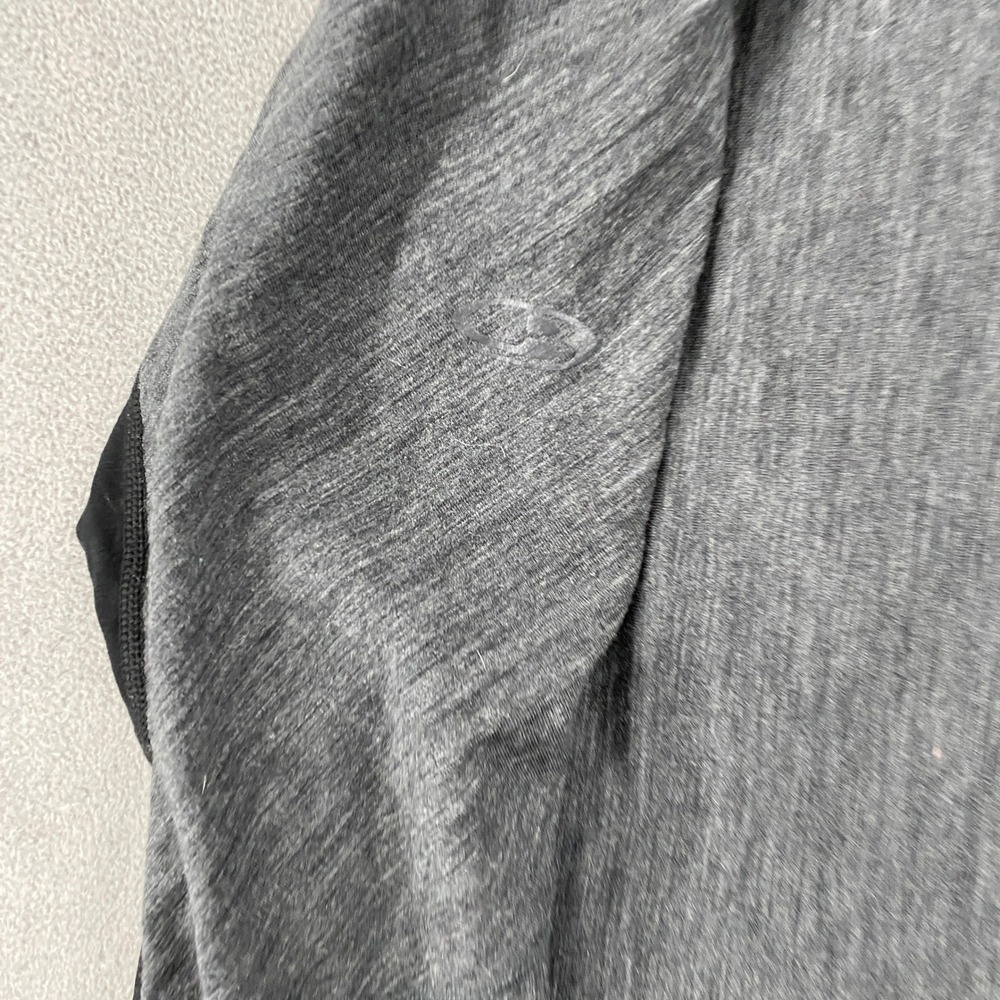 Icebreaker Mens XL Merino Wool Full Zip Jacket Gray Black Mid Layer 5362 - Picture 6 of 7